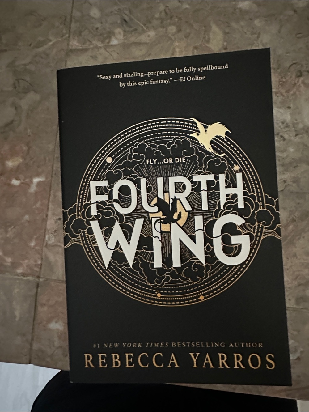 Fourth Wing by Rebecca Yarros- Black & Gold Hardcover
